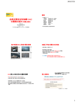 自然災害安全性指標（GNS） - 横浜国立大学 先端科学高等研究院