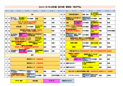 ユニバース・キッズ大森 2015年 夏休み プログラム