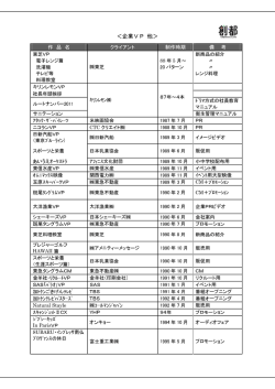 ＜企業VP 他＞