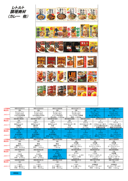 レトルト 調理商材 （カレー 他）