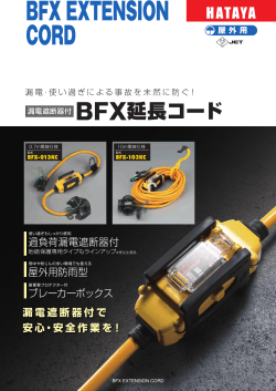 BFX延長コードカタログ (pdf：1MB)