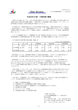 平成28年3月期中間決算の概要について