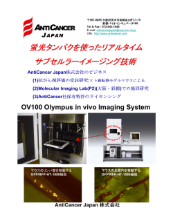 蛍光タンパクを使ったリアルタイム サブセルラー