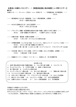 お見合い日帰りバスツアー ！【南信州紅葉と秋の味覚リンゴ狩りツアー】