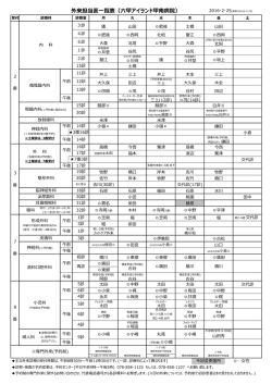 外来担当医表（PDF）