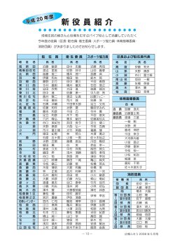 平成20年度新役員紹介(PDF153KB
