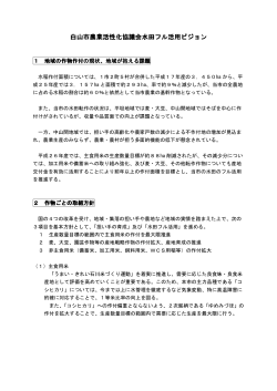 白山市農業活性化協議会水田フル活用ビジョン 白山