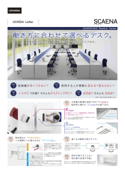 働き方に合わせて選べるデスク。
