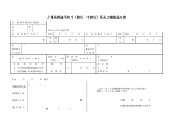 介護保険適用除外（該当・不該当）届及び確認通知書
