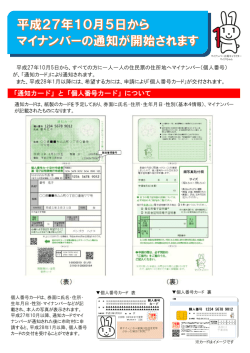 マイナンバー通知について