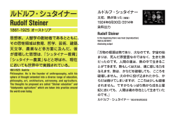 ルドルフ・シュタイナー Rudolf Steiner 1861