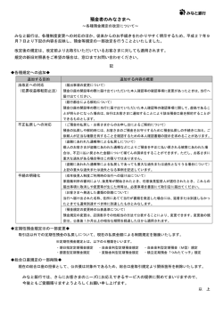 預金者のみなさまへ