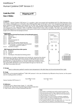 IntelliGene&trade; Human Cytokine CHIP Version 3.1