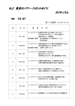 No.2 東京のパワー・スポットめぐり