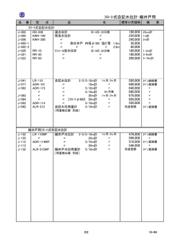 ﾌﾛｰﾄ式自記水位計・細井戸用