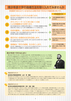 青少年赤十字の指導方法を取り入れてみませんか（PDF）