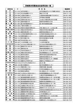 茨城県共同募金会支会所在地一覧