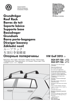 Grundtr&auml;ger Roof Rack Barres de toit Soporte b&aacute;sico Supporto base