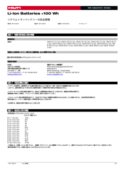 PDF 材料安全データシート（MSDS） LI-ION-BATTERIES