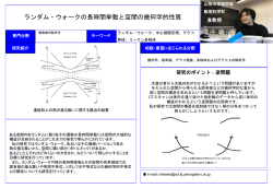 ランダム・ウォークの長時間挙動と空間の幾何学的