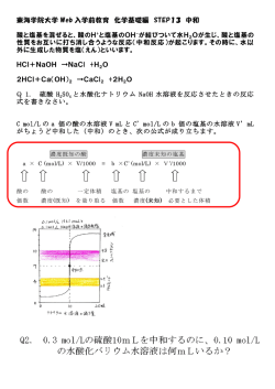 東海学院大学 Web 入学前教育 化学基礎編 STEP13 中和 酸と塩基を