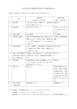 北名古屋市小規模保育事業者の公募要項新旧表