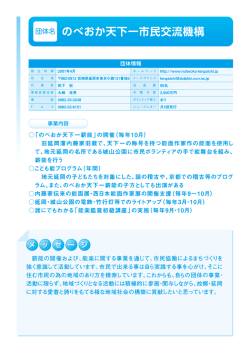 調 のペおか天下一市民交流機構