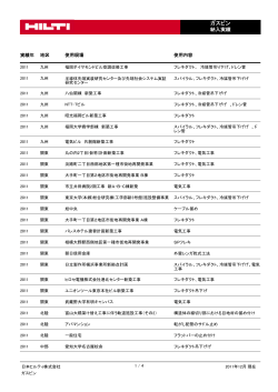 PDF 実績表 - 日本ヒルティ