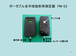 ポータブル半球放射率測定器PM-E2詳細