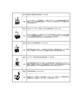 製品名 特長 製品名 特長 製品名 特長 製品名 特長 表面粗さ・輪郭形状