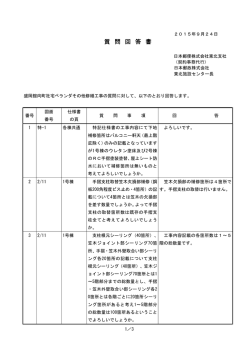 質 問 回 答 書