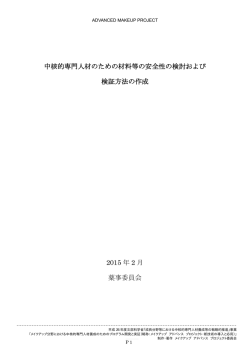 中核的専門人材のための材料等の安全性の検討および 検証