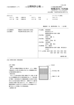 公開特許公報 特開2015