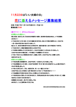 花に添えるメッセージ募集結果