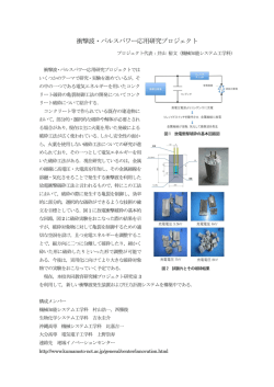 衝撃波・パルスパワー応用研究プロジェクト