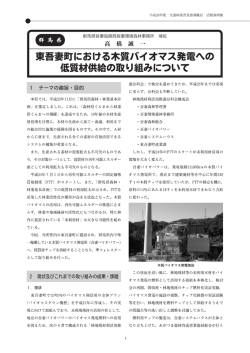 東吾妻町にお11寄木質バイオマス発電への