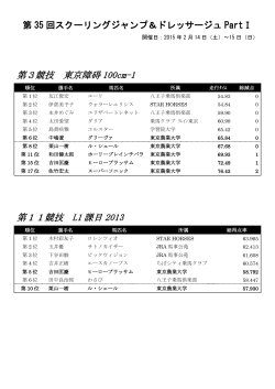 第3競技 東京障碍 100cm-1 第11競技 L1 課目 2013