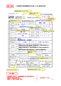 記入例 - JSR健康保険組合