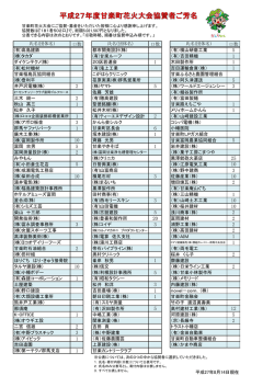 花火大会協賛者一覧（303 KB）