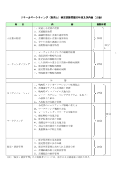 2級科目・内容・制限時間（PDF）