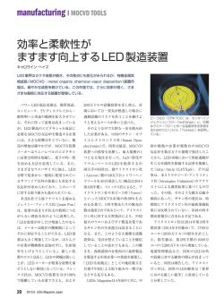 効率と柔軟性が ますます向上するLED製造装置