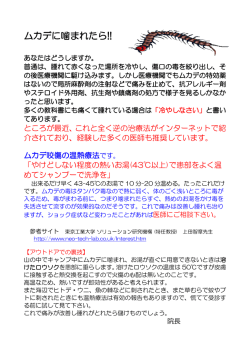 ムカデに噛まれたら!!