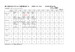 第77回全日本ベテランテニス選手権大会`15 ORDER OF PLAY 2015