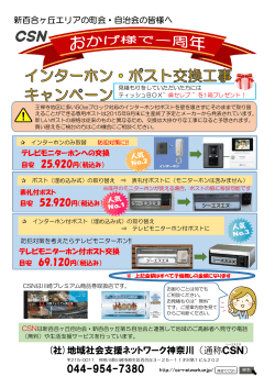 見やすいチラシはこちらから - 一般社団法人地域社会支援ネットワーク