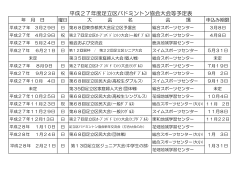 平成27年度足立区バドミントン協会大会等予定表