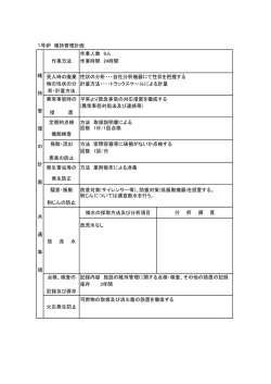 検水の採取方法及び分析項目 放流水なし 維 持 管 理 の 計 画 共 通 事