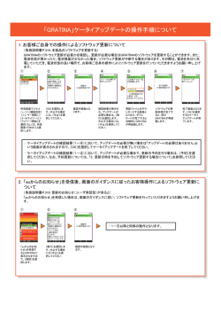 「GRATINA」ケータイアップデートの操作手順について