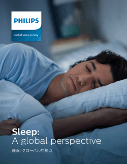 Sleep: A global perspective