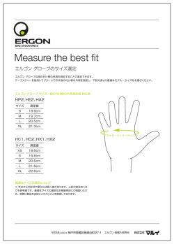 Gloves グローブ サイズ表