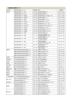 地域包括支援センター情報